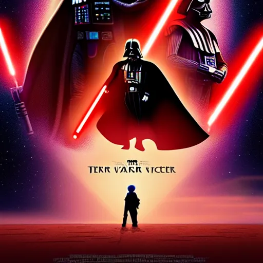 a poster of a film featuring darth vader, rick | Stable Diffusion | OpenArt