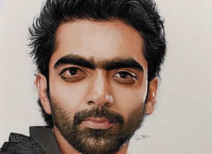 Image similar to a highly detailed beautiful portrait of ravi from ( izombie ) rahul kohli, james gurney, james jean