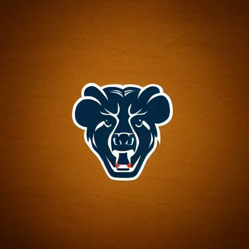 Prompt: concept logo design for a grizzley bears football team
