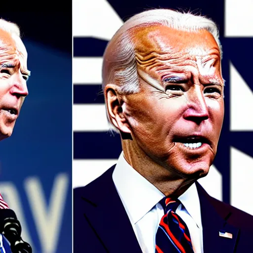Prompt: joe biden is transforming into a shark, movie poster textless, book cover, professional lighting, well - lit, realism