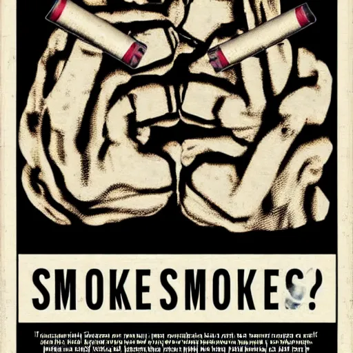 Image similar to an awareness poster about smoking