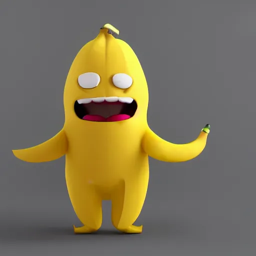 Image similar to an antropomorphic banana wearing a business suit