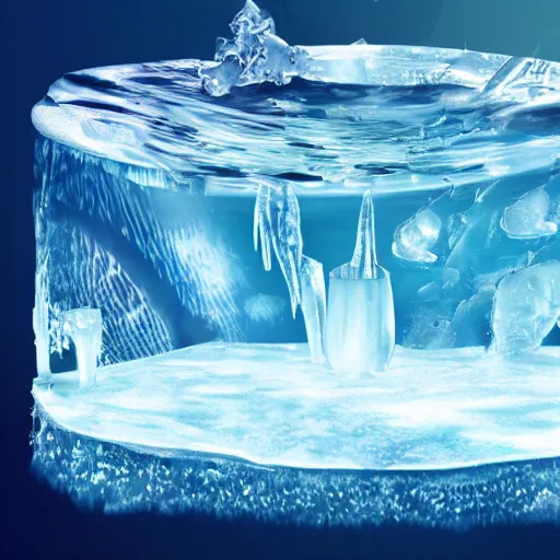 Image similar to icy submerged transparendigitalart leaked aquatic noticing animation communion