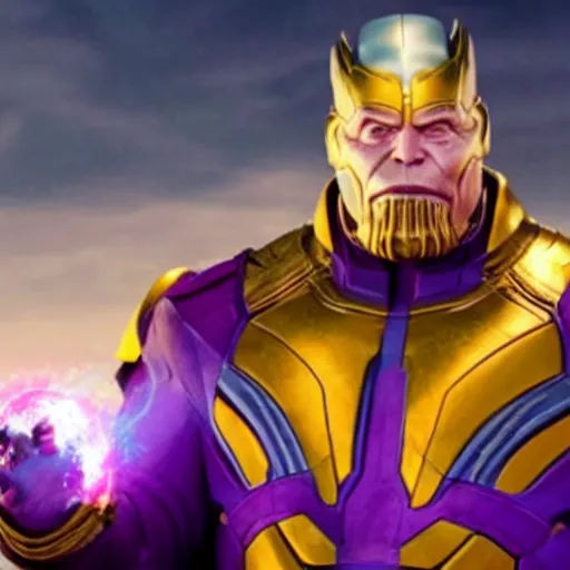 Prompt: elon musk as thanos, the pixar adaptation