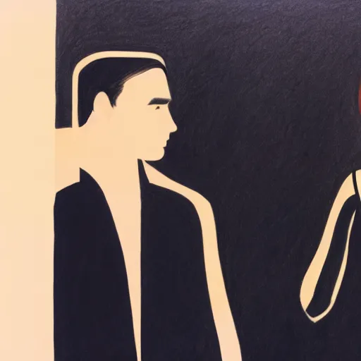 Image similar to a drawing of a man and a woman in the style of jarek puczel