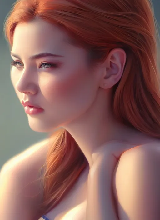 Image similar to photo of a gorgeous female in the style of stefan kostic, realistic, professionally, professionally color graded, half body shot, sharp focus, 8 k high definition, insanely detailed, intricate, elegant, art by stanley lau and artgerm