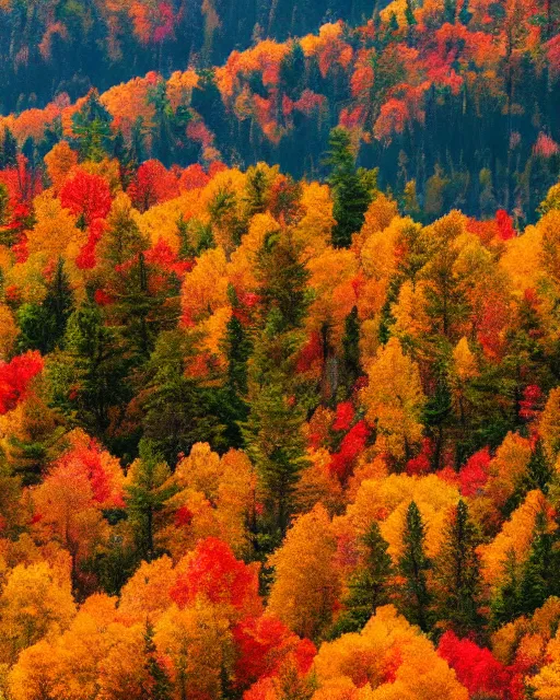 Image similar to autumn mountain style