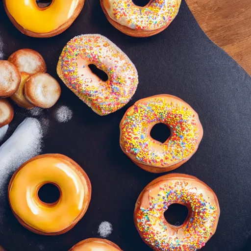 Image similar to a picture of a donut, 4k, hdr, professional food photography