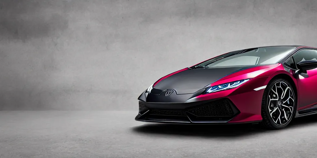 Prompt: a honda civic in the shape of lamborghini huracan