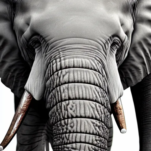 Prompt: a photo of an elephant with tiger fur, 8k,ultra realistic details, octane,