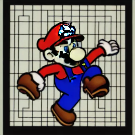 Image similar to Mario by mc escher