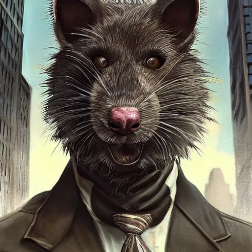 Prompt: Stunning Hyperealistic portrait of Giant Dishonored enormous furry rats roaming the city of new York.