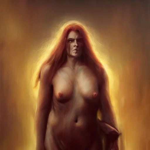 Prompt: fox woman, elden ring boss, matte painting, detailed, elden ring, oil on canvas