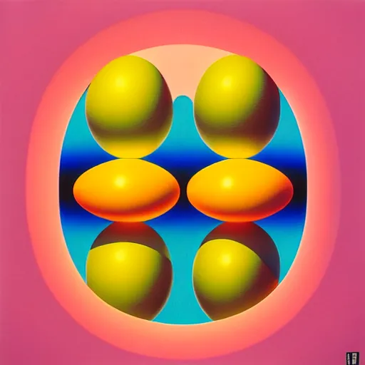 Image similar to eggs by shusei nagaoka, kaws, david rudnick, airbrush on canvas, pastell colours, cell shaded, 8 k