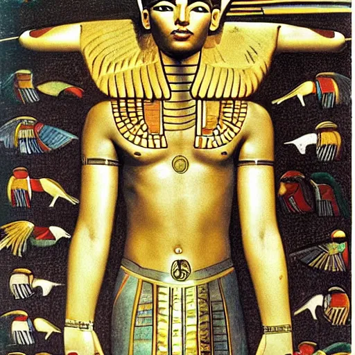 Prompt: portrait of egyptian god ra, annie leibovitz
