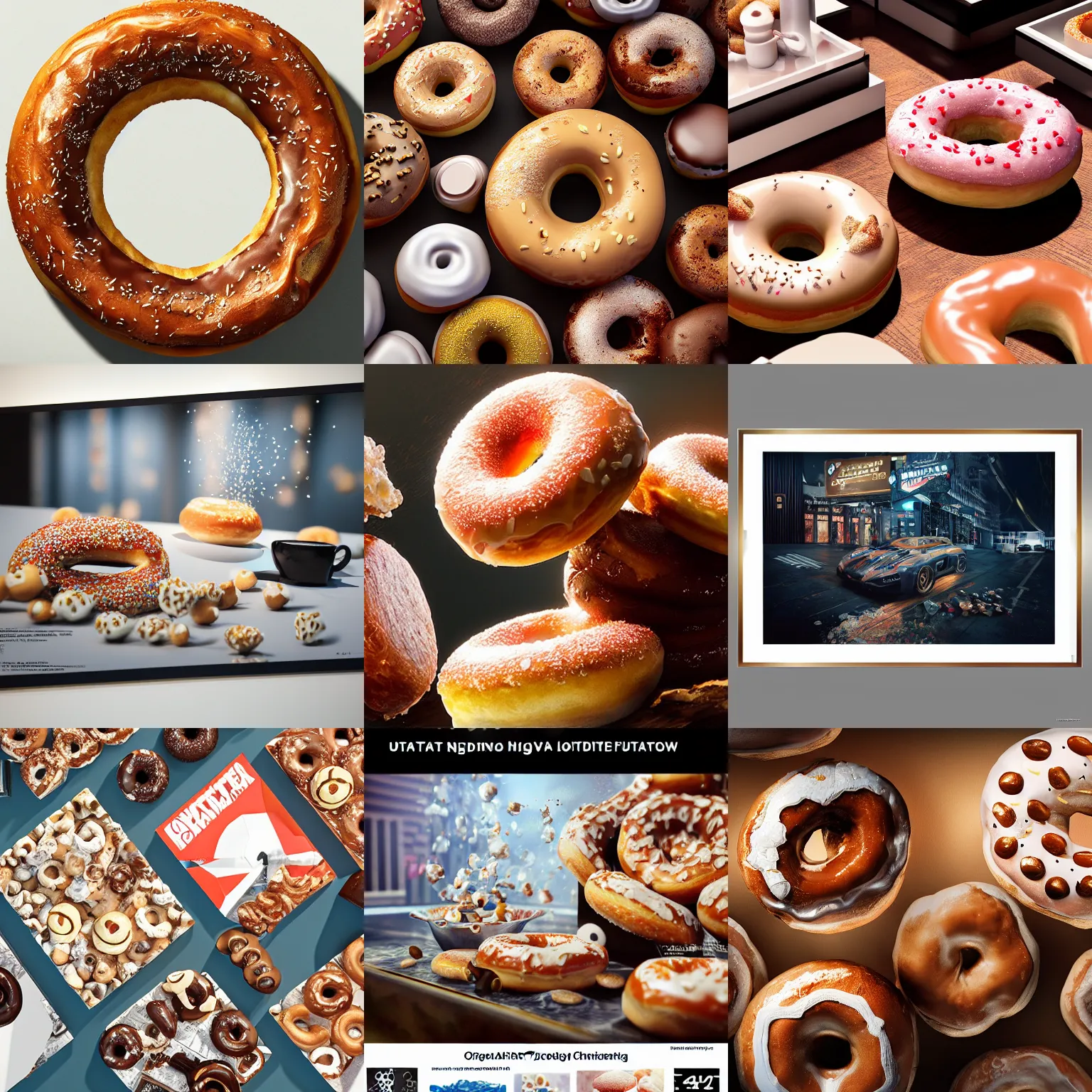 Prompt: 🍩🍿🍪 octane render ultra photorealistic hyper detailed, trending on cgsociety, in a contemporary art gallery, 4 k, award - winning, very extremely beautiful, gorgeous