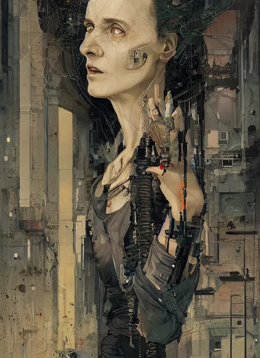 Image similar to marie curie, eun emerging from renaissance italy into a cyberpunk mutiversal realm by conrad roset, nicola samuri, dino valls, m. w. kaluta, jakub rebelka, rule of thirds, seductive look, beautiful