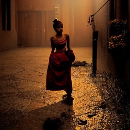 Image similar to Ariana Grande photography, Steve McCurry, dramatic lighting