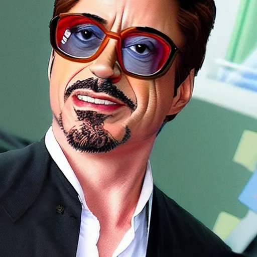 Image similar to robert downey Jr as Tony Stark in a pixar movie