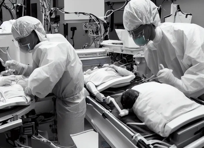 Image similar to babies doing a heart transplant in the operating room