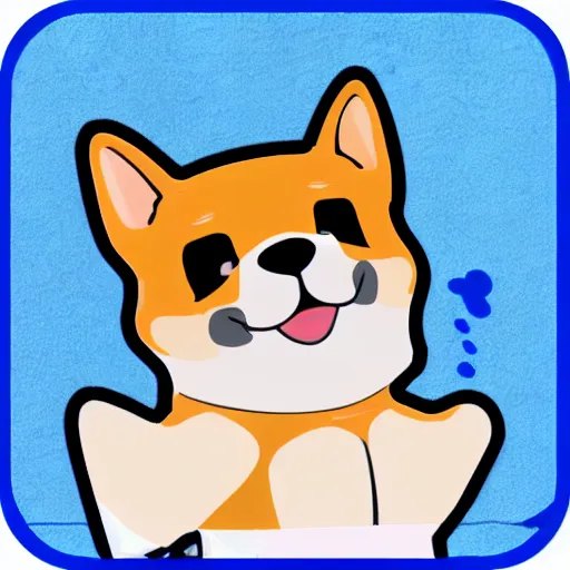 Image similar to cute shiba inu, telegram sticker