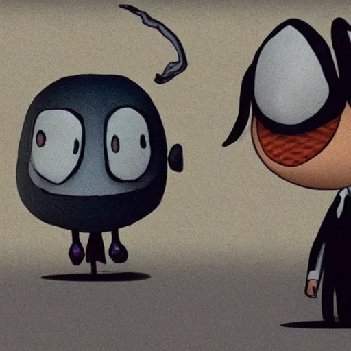 Prompt: Mr. Bean as a character in Hollow Knight