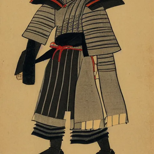 Prompt: a portrait of a samurai, muso jikiden eishin - ryu technique