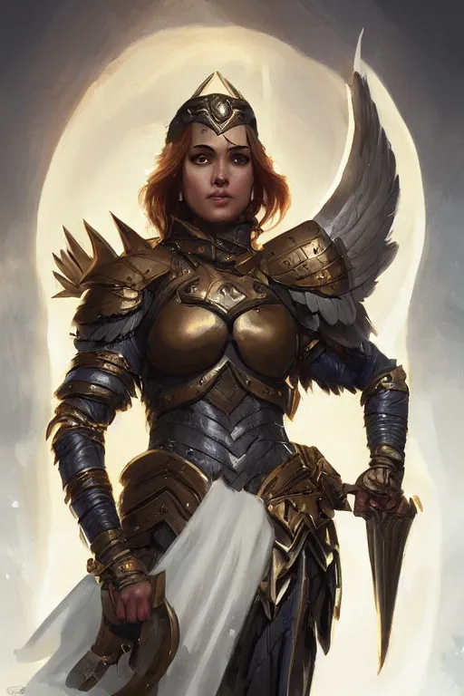 Image similar to amazon valkyrie athena, d & d, fantasy, portrait, highly detailed, headshot, digital painting, trending on artstation, concept art, sharp focus, illustration, art by artgerm and greg rutkowski and magali villeneuve