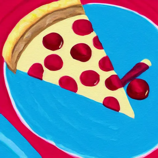 Prompt: cel - shaded picture of ice cream pizza, 1 0 8 0 p award - winning painting