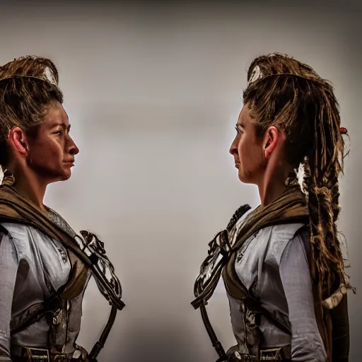 Prompt: interview with a female captain of the spanish pirates frigate, photo portrait, symmetry, awesome exposition, very detailed, highly accurate, professional lighting diffracted lightrays, 8 k, sense of awe