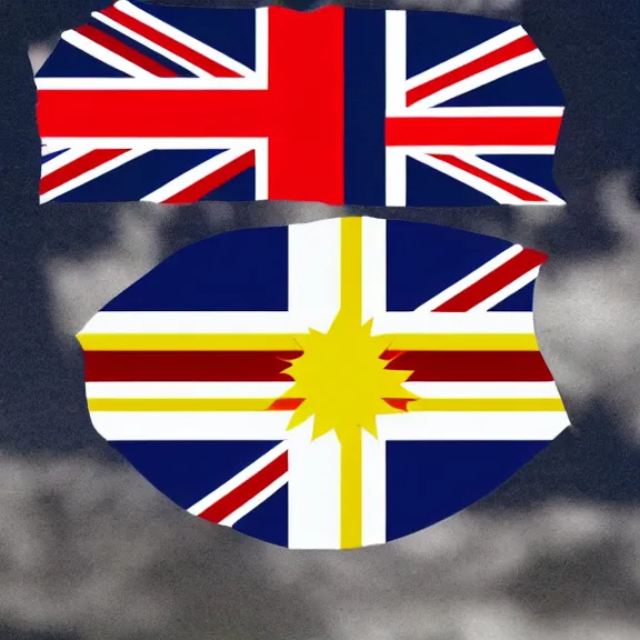 Prompt: the new flag of new zealand being flown, national contest winner, with no references to the commonwealth