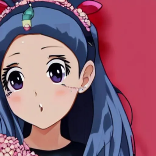 Image similar to ariana grande as an anime girl