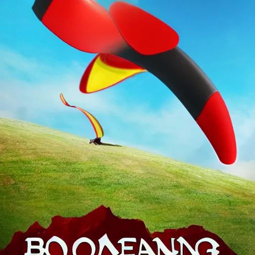 Image similar to boomerang : the flying boomer that always returns, realistic, 4 k, hd.