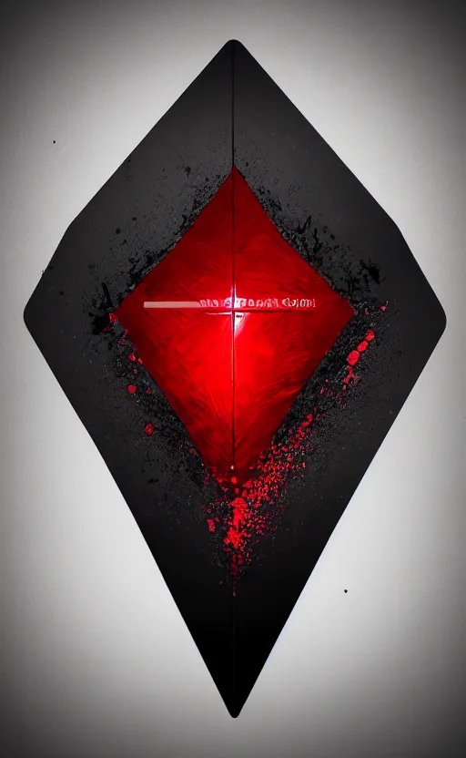 Image similar to a melting Roman numeral clock, behind a red and black gradient background, awith a black heart shaped on the top left corner and a black diamond card shape in the bottom right corner, dynamic lighting, photorealistic fantasy concept art, trending on art station, stunning visuals, cinematic, creative, ultra detailed