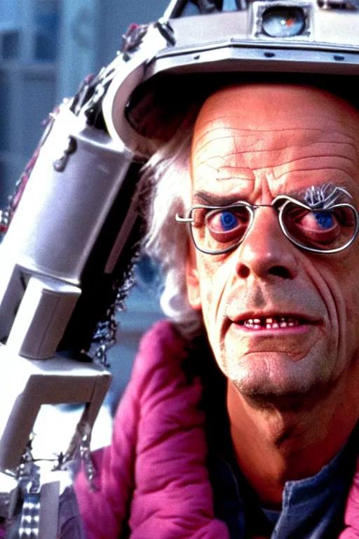 Image similar to christopher lloyd as doc brown back to the future, flux capacitor