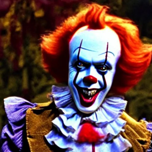 Prompt: Pennywise as Willy Wonka 4K quality super realistic