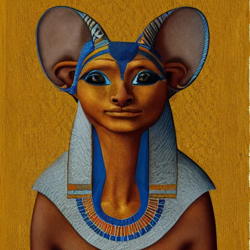 Prompt: portrait of a mouse as an egyptian pharaoh