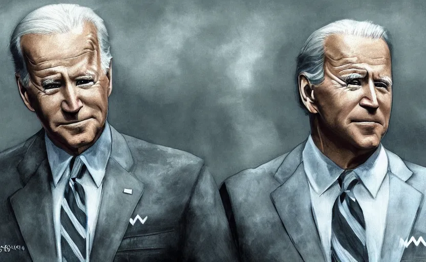 Image similar to joe biden in markrath, skyrim, a photorealistic painting