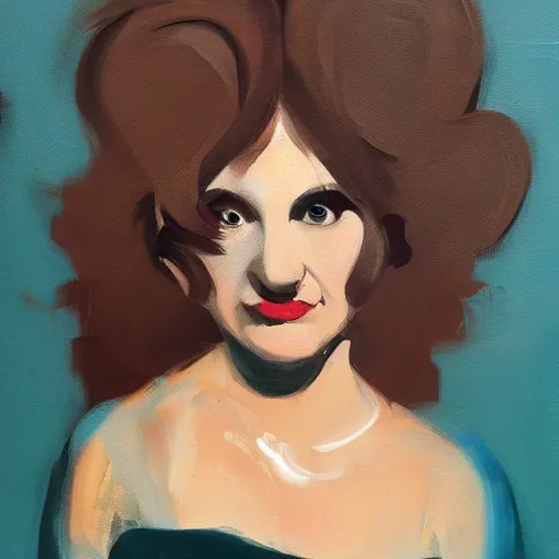 Image similar to hedgehog lady in the style of michael carson