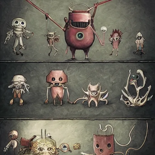 Prompt: clockwork digimon pokemon by shaun tan, style of john kenn mortensen, style of jakub rozalski