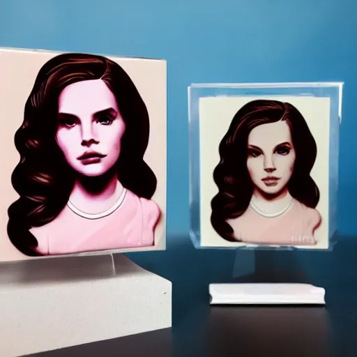 Image similar to Lana del rey funko pop, photorealistic, studio