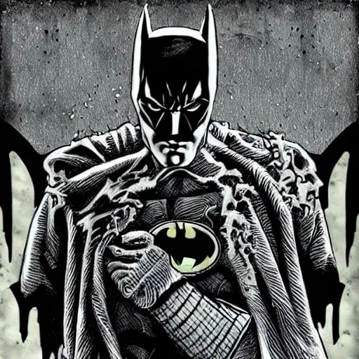 grunge drawing of batman by mrrevenge, horror-themed, | Stable Diffusion |  OpenArt