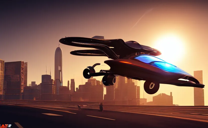 Prompt: photorealistic Flying Cars on cyberpunk roads. daylight. sunlight. lens flare. light fixtures. 8K. detailed. photorealism. artstation. 25mm f/1.7 ASPH Lens. ultra realistic