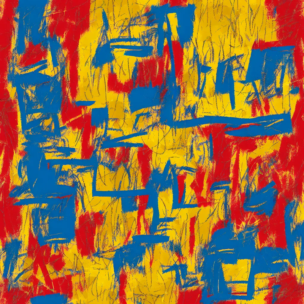Image similar to seamless texture in the style of jean - michel basquiat, abstract