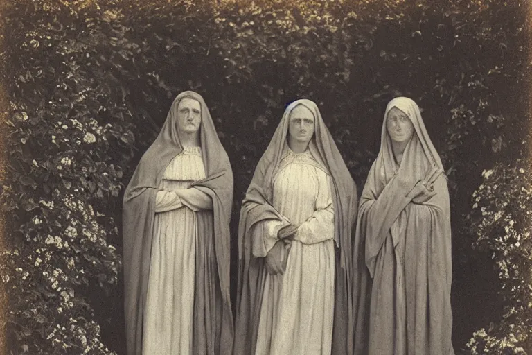 Prompt: the three marys at the sepulchre, julia margaret cameron