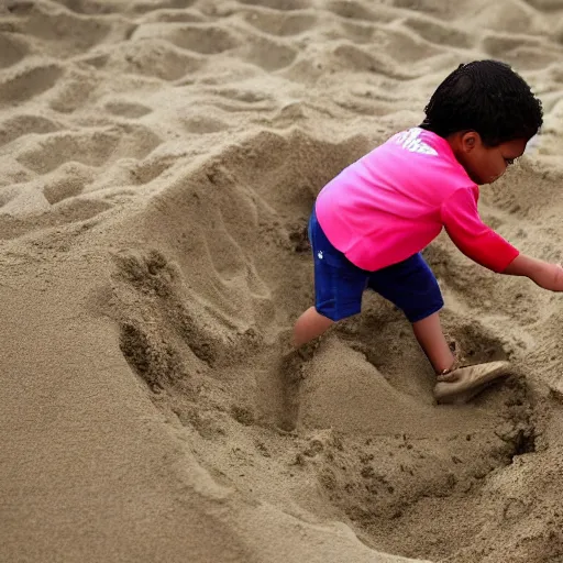 Prompt: trump is playing in a sandbox with his name on it but won't let other kids play, gettyimages,