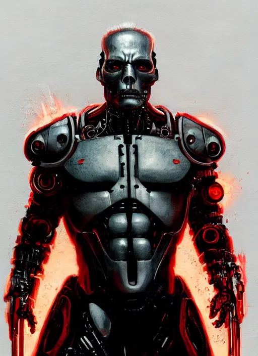 Prompt: johnny depp as victor stone, full body concept, cyborg, borg, strogg, face of a man, terminator, flesh, quake strogg, doom demon, wolfenstein, monstrous, powerful, symmetry, symmetrical, concept art by ruan jia and greg rutkowski