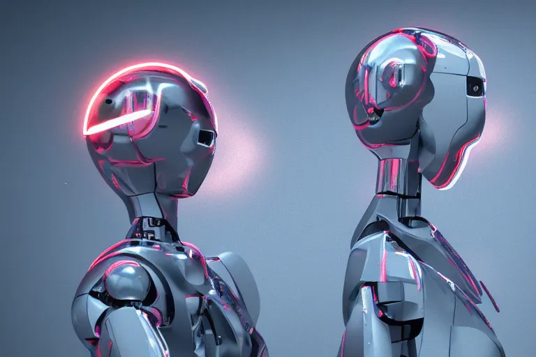 Image similar to a robot made of stop signs, blender render, photograph, mist, 8 k,