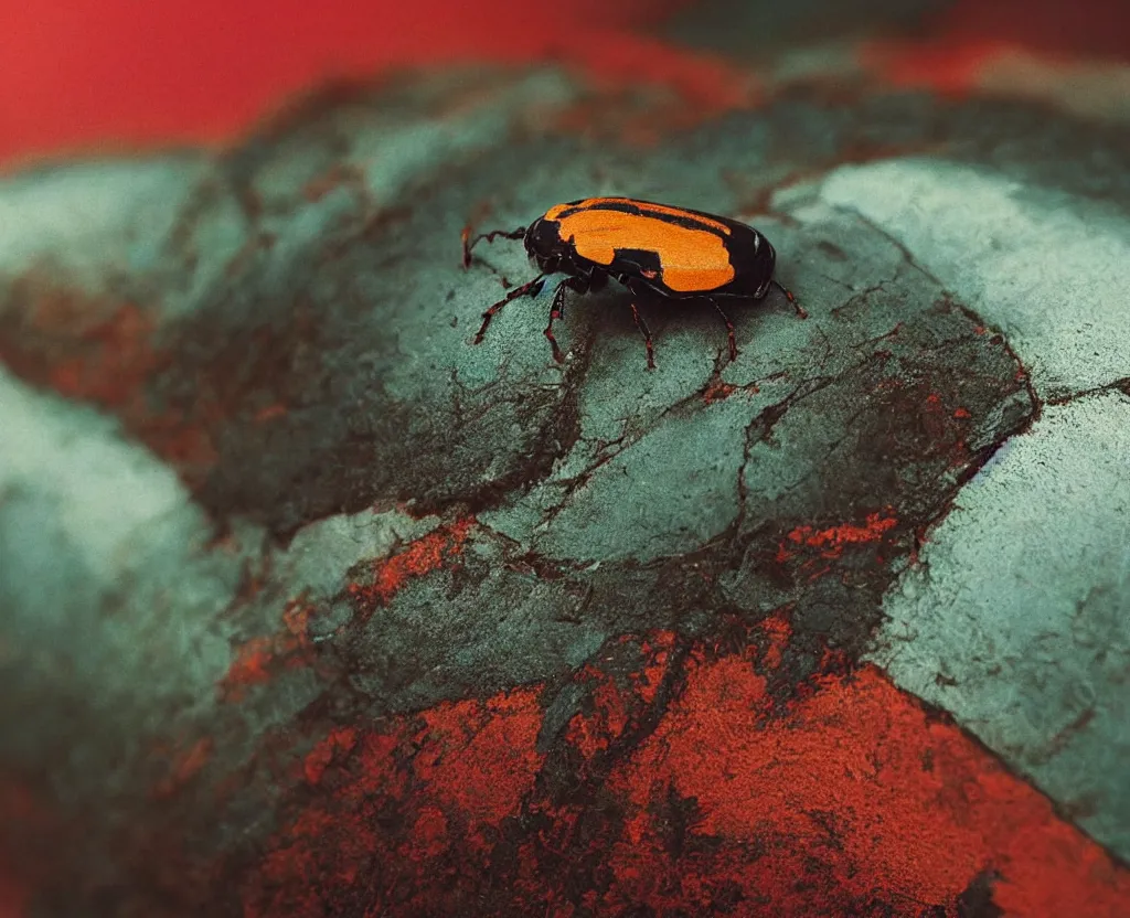 Image similar to a closeup of a beautiful colorful beetle coleoptera by gustave boulanger, frank frazetta, zhang kechun. icelandic landscape. bright, white, luminous, well - lit, sharp focus, high quality, award - winning national geographic by clemens ascher, paul barson, elsa bleda.