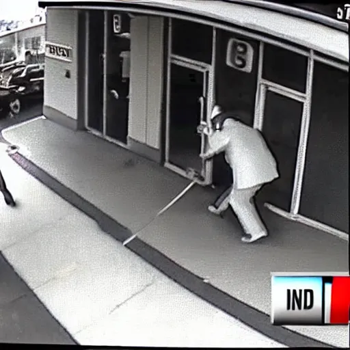 Prompt: cctv footage of robbery